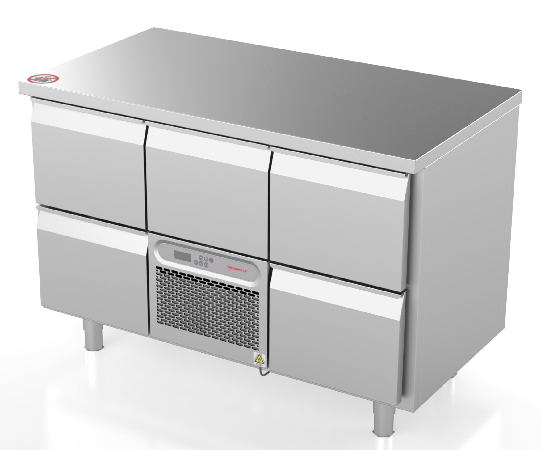 Novameta counter freezer with 2 Doors, -20 ... -18°C FP0-M202-130/70/90