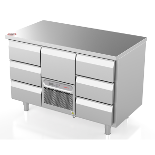 Novameta counter freezer with 2 Doors, -20 ... -18°C FP0-M202-130/70/90