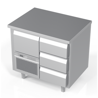 Novameta counter freezer with 4 drawers, -20 ... -18°C FP0-M121-94/70/90