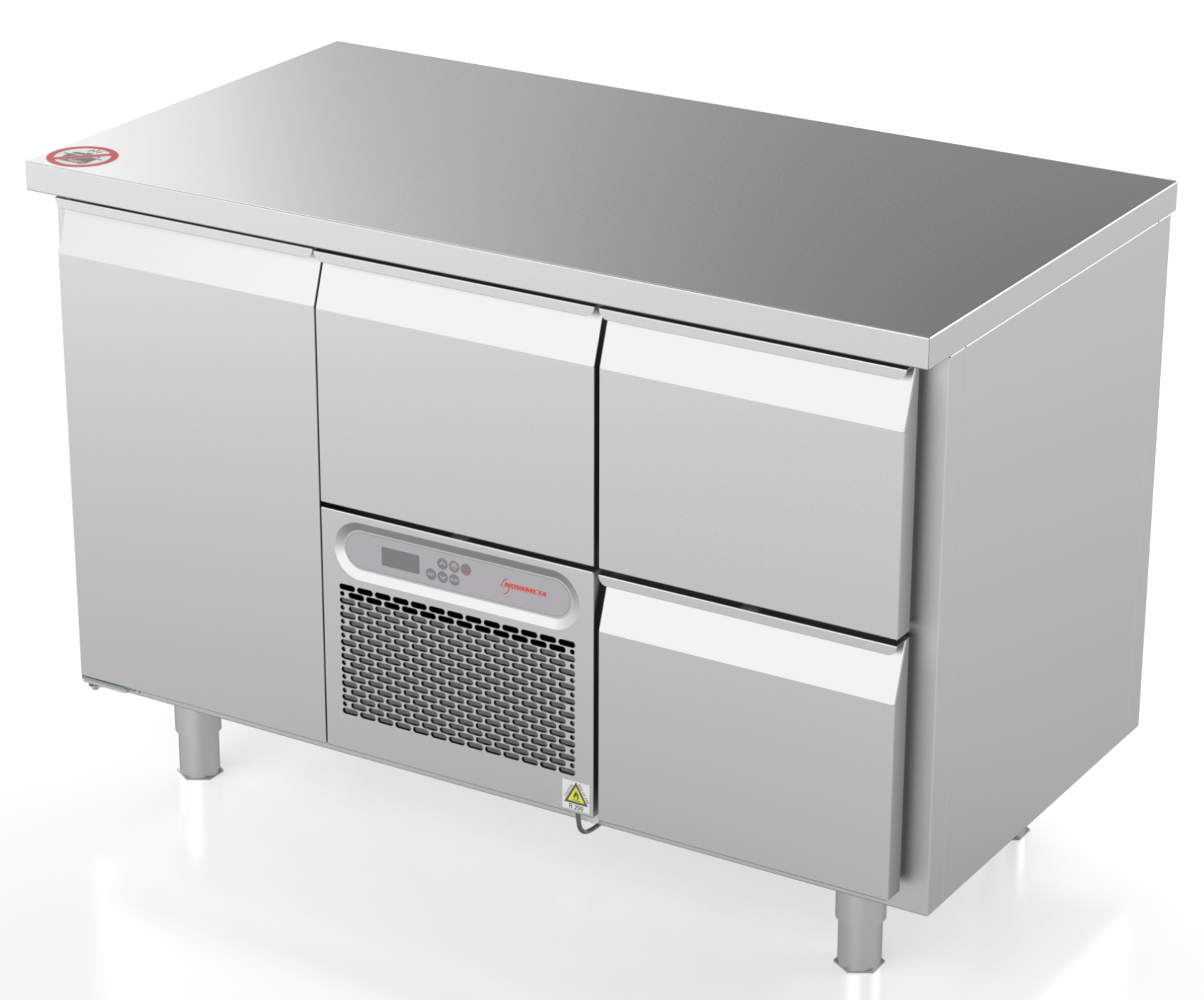 Novameta counter freezer with 1 door and 3 drawers, -20 ... -18°C FP0-M230-130/70/90