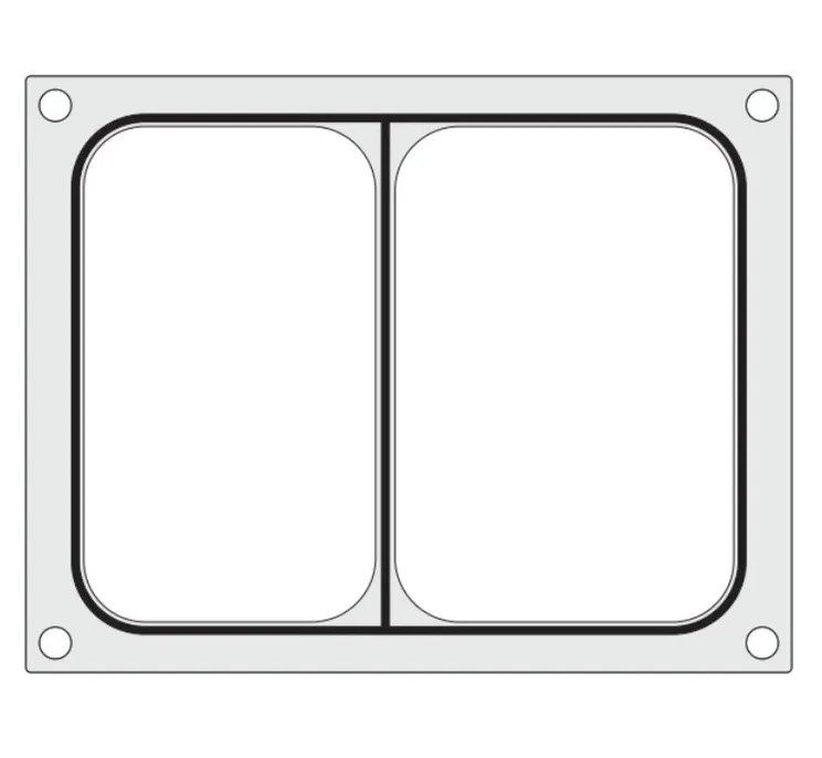 Hendi užlydimo forma dviejų dalių skardai 227x178mm