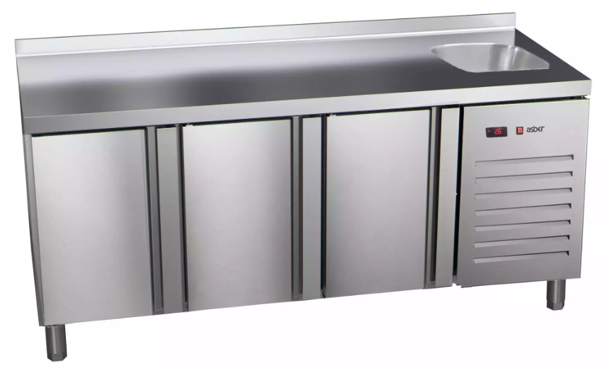 Asber kylbord arbetsbord med diskho ETP-7-180-30 HC S
