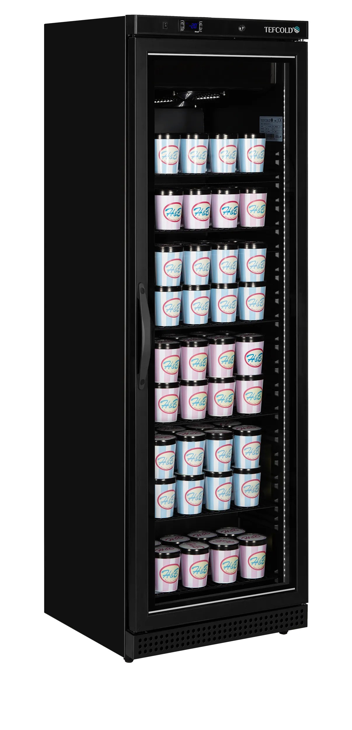 Tefcold glassfrysskåp UF400VGB