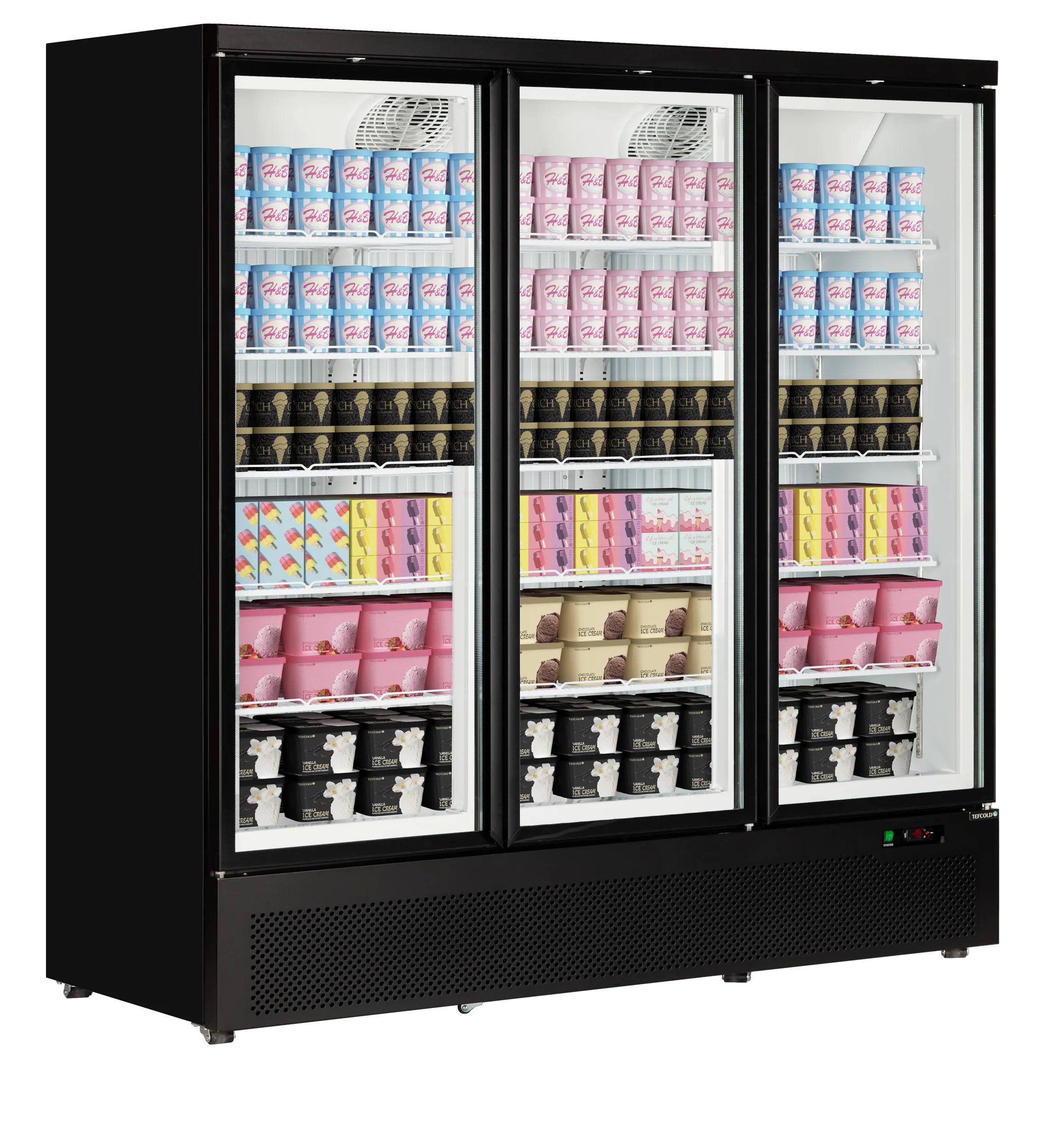 Tefcold tredubbel vitrinfrys Atom Maxi F3DB