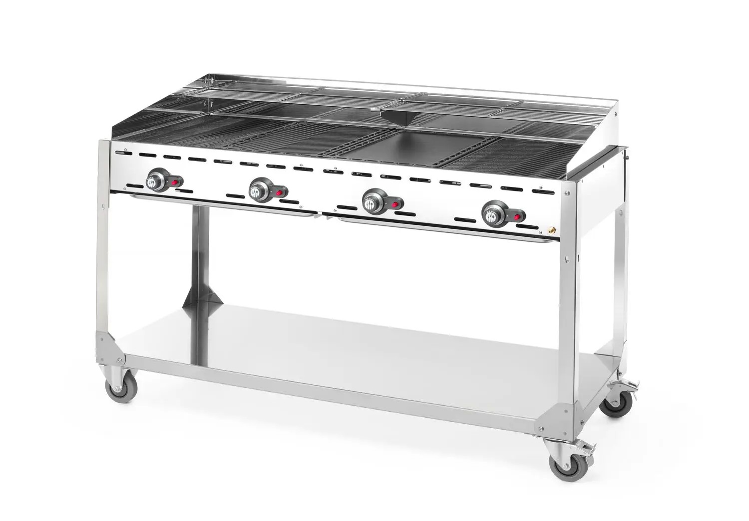 Hendi gasolgrill med 4 brännare Green Fire "Profi Line"