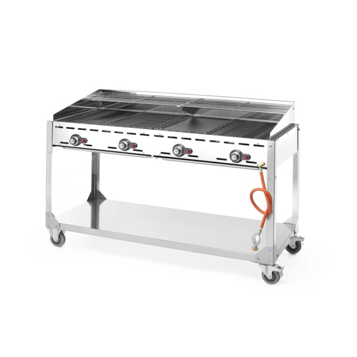 Hendi gasolgrill med 4 brännare Green Fire "Profi Line"