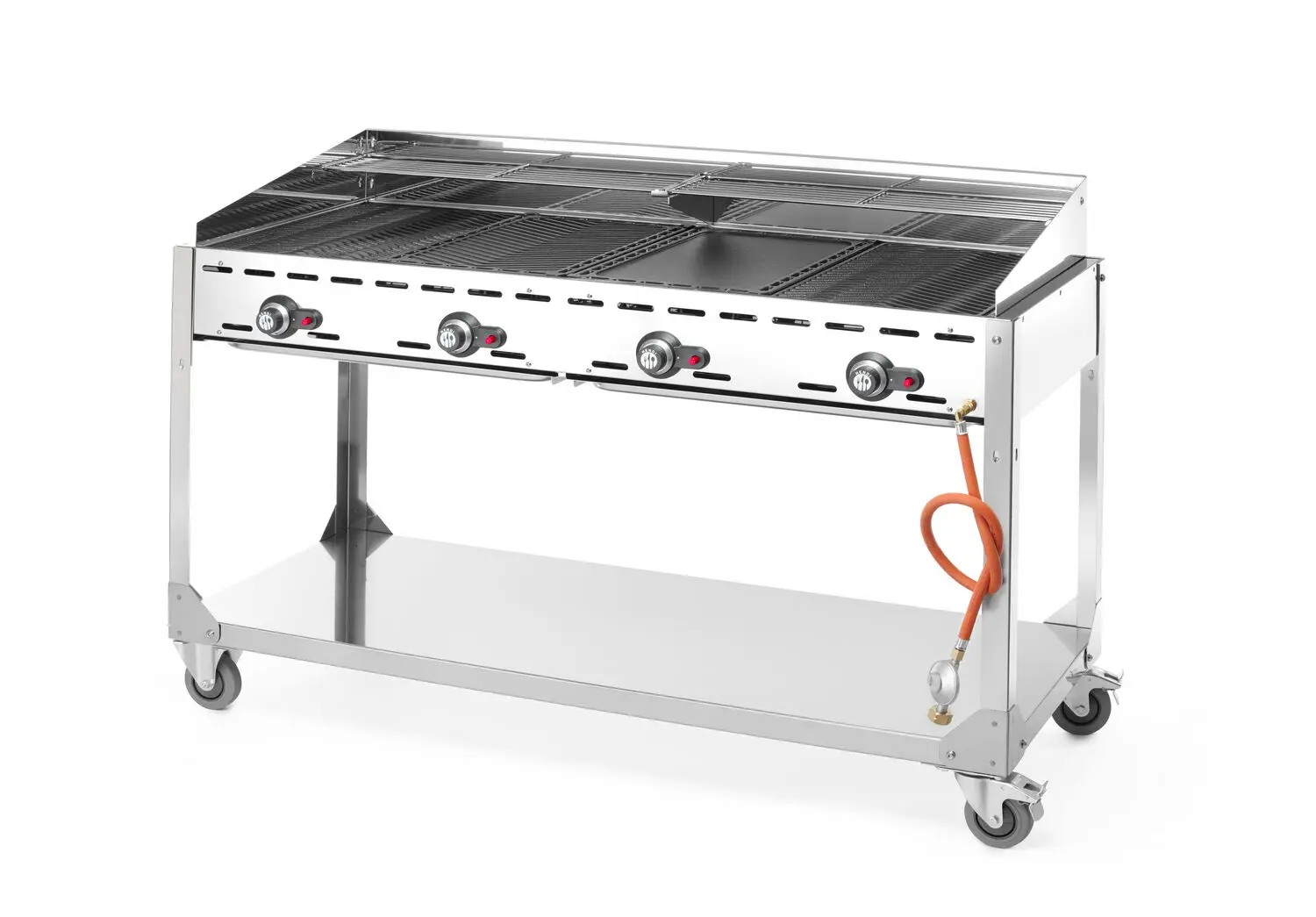 Hendi gasolgrill med 4 brännare Green Fire "Profi Line"