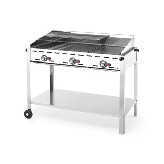 Hendi gasolgrill med 3 brännare Green Fire "Profi Line"