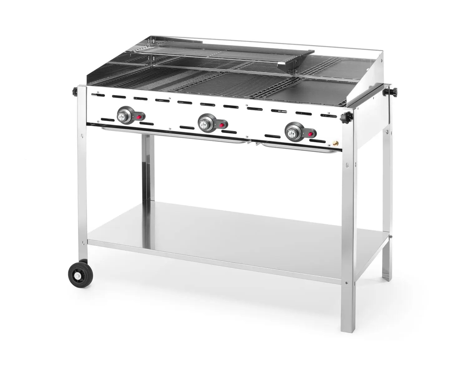 Hendi gasolgrill med 3 brännare Green Fire "Profi Line"