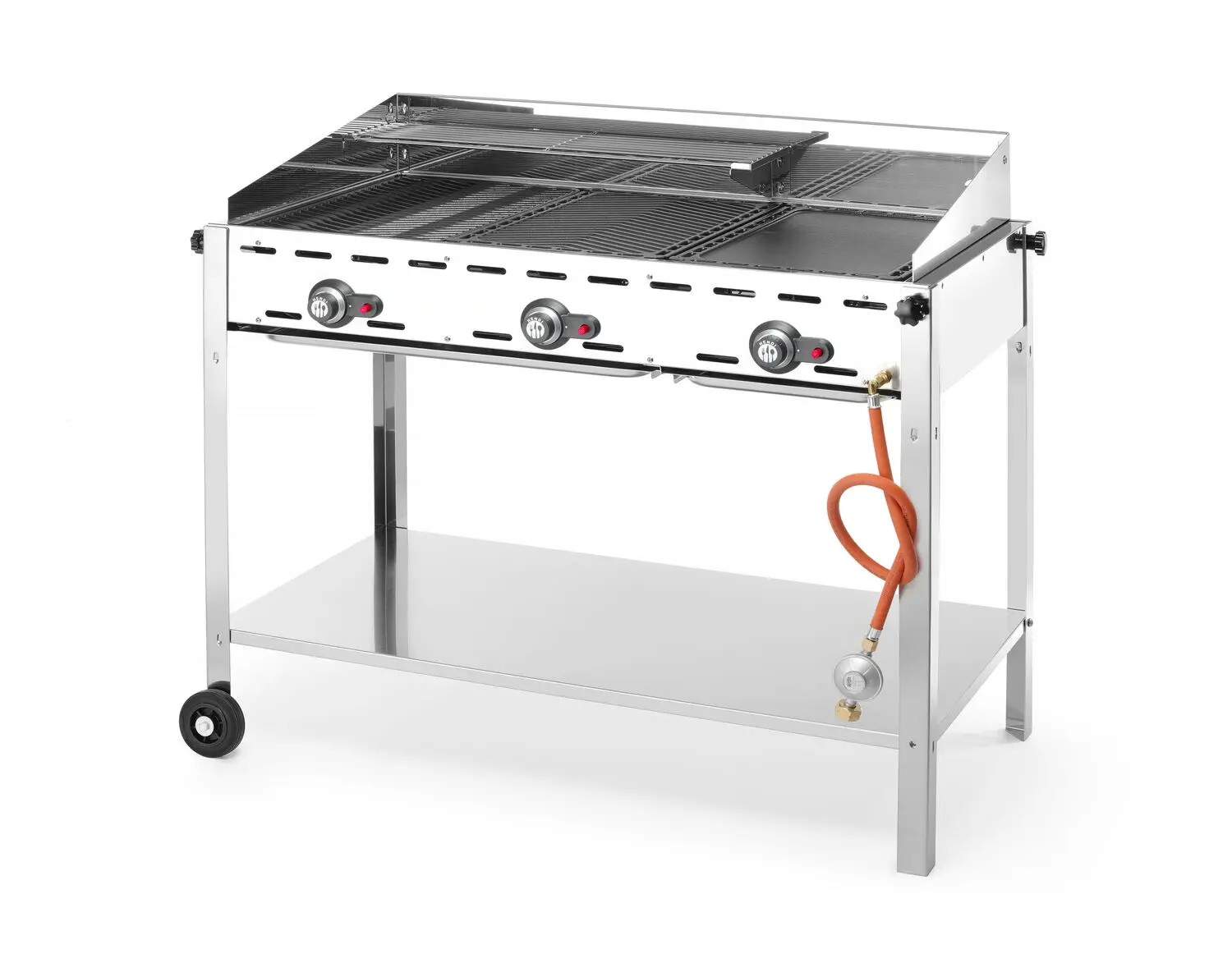 Hendi gasolgrill med 3 brännare Green Fire "Profi Line"