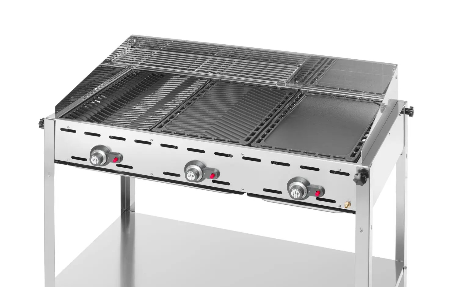 Hendi gasolgrill med 3 brännare Green Fire "Profi Line"
