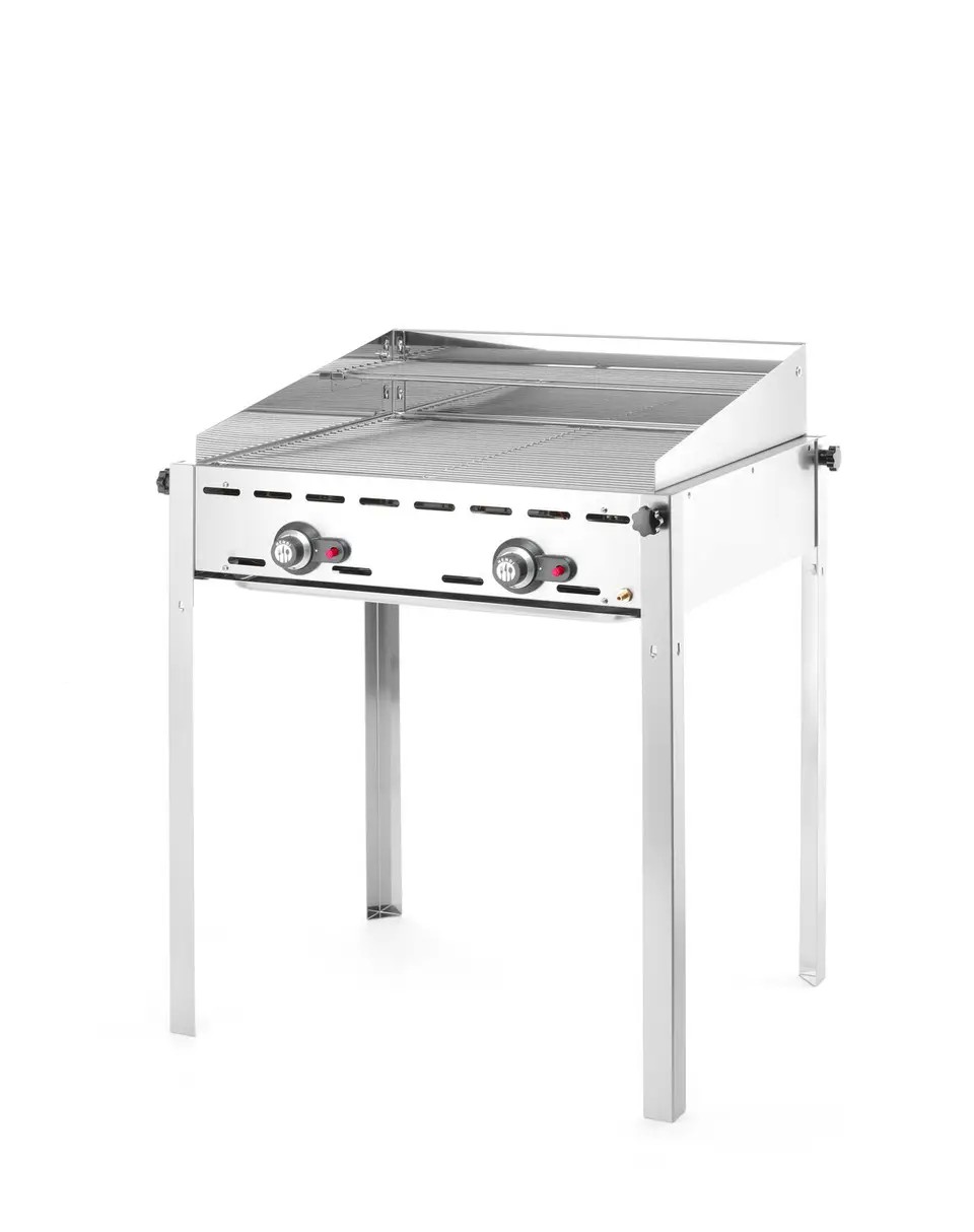 Hendi gasolgrill med 2 brännare Green Fire "Profi Line"