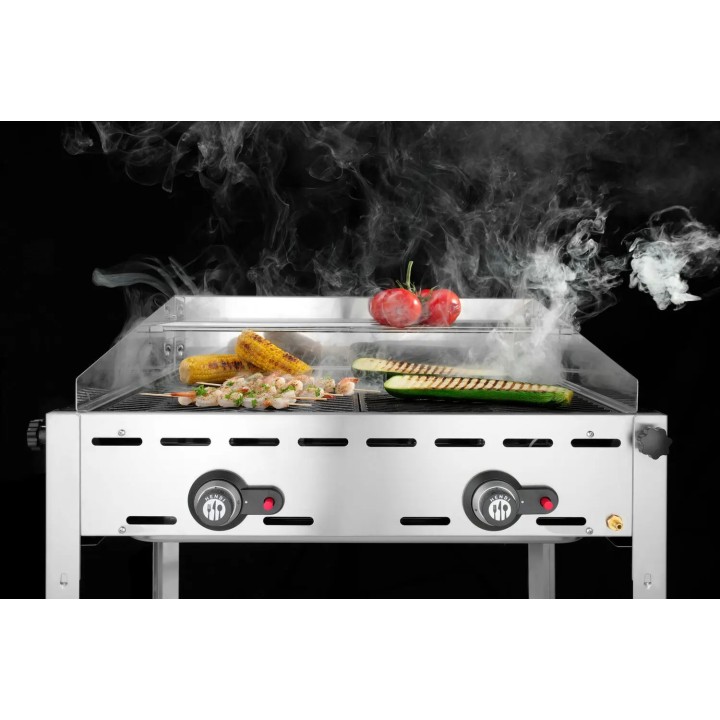 Hendi gasolgrill med 2 brännare Green Fire "Profi Line"