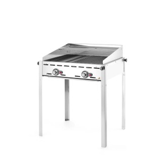 Hendi gasolgrill med 2 brännare Green Fire "Profi Line"