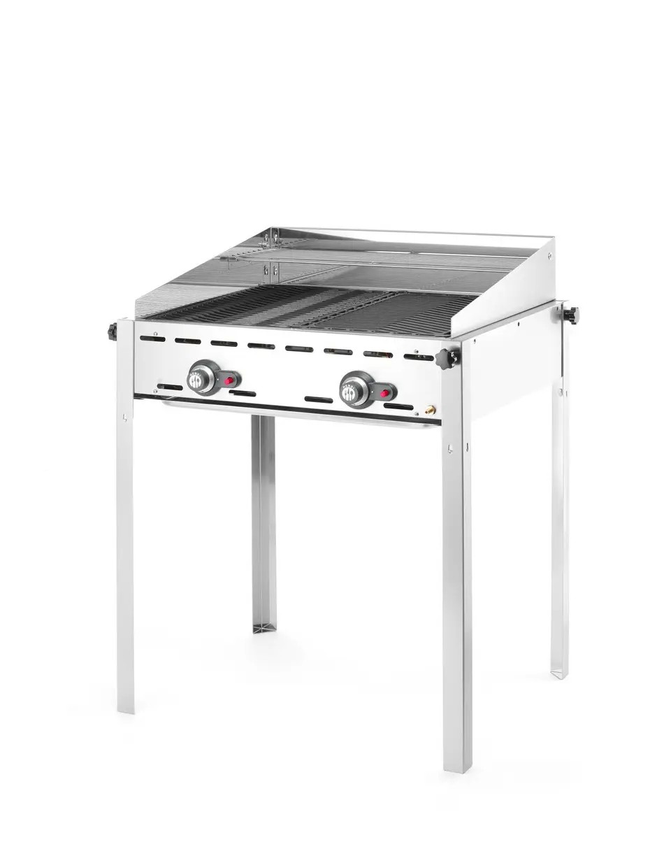Hendi gasolgrill med 2 brännare Green Fire "Profi Line"