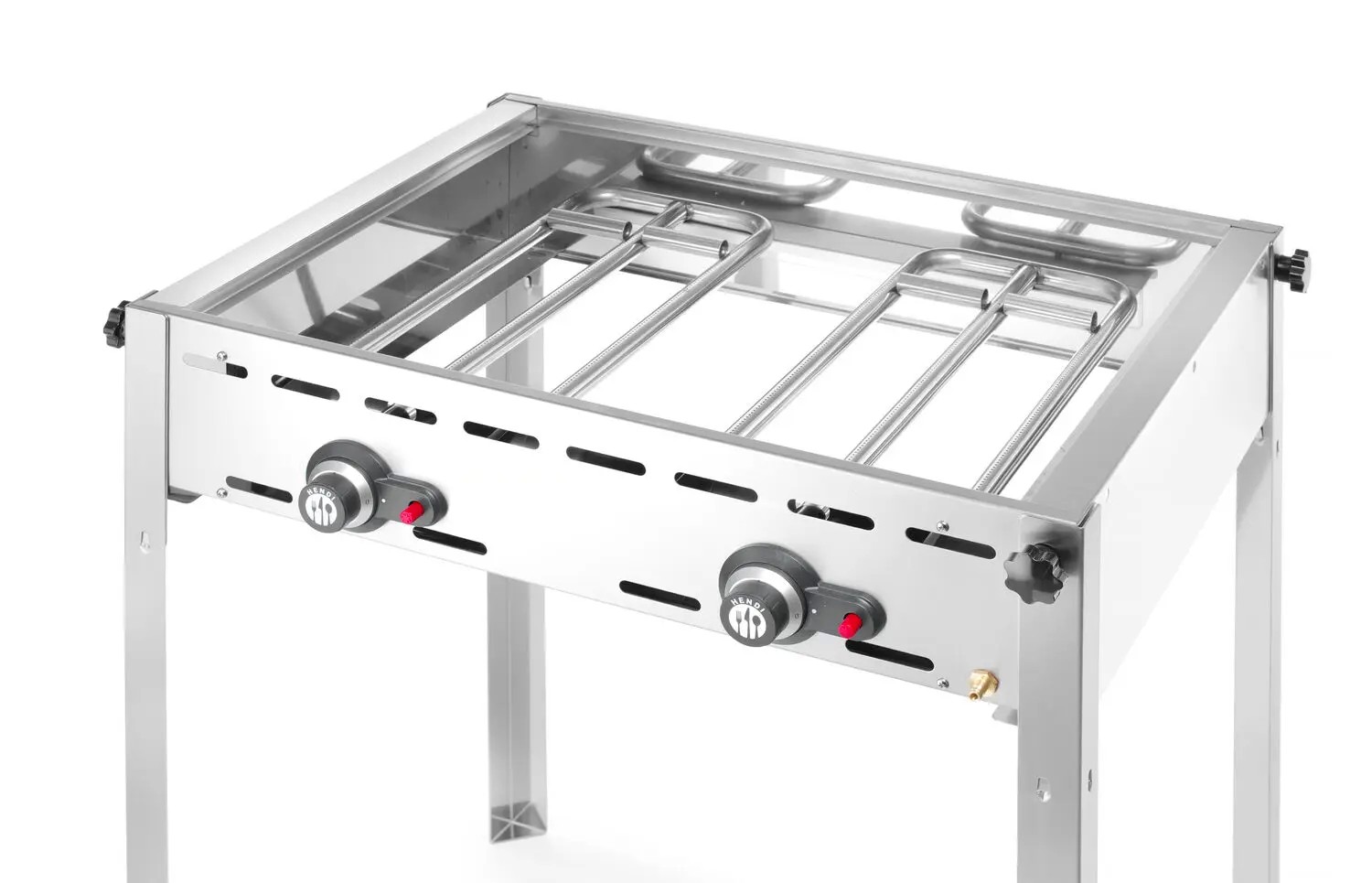 Hendi gasolgrill med 2 brännare Green Fire "Profi Line"