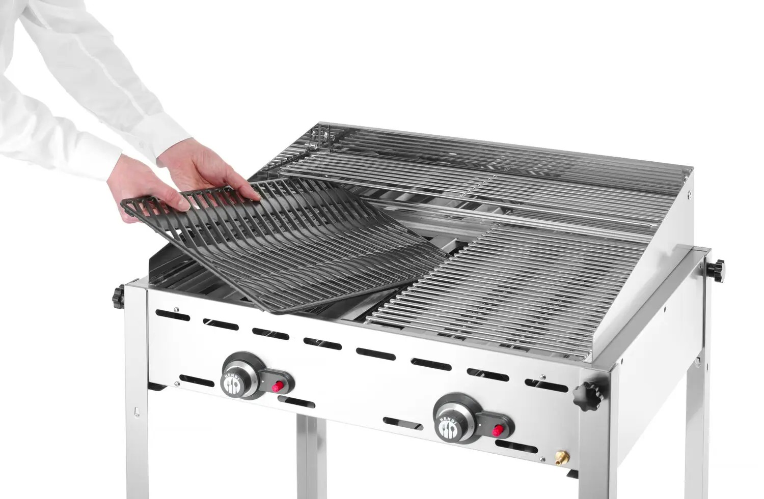 Hendi gasolgrill med 2 brännare Green Fire "Profi Line"