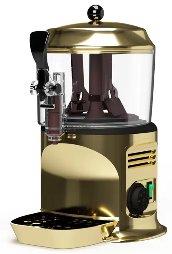 Ugolini gyllene varm chokladdispenser Delice 3 gold