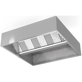 Central lådformad ventilationskåpa 1600 mm