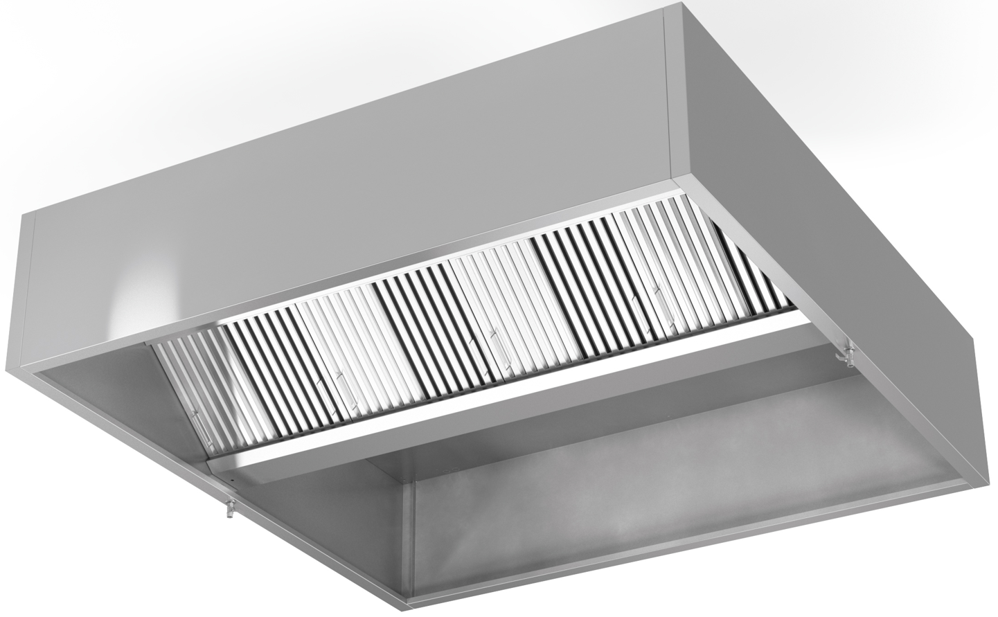 Central lådformad ventilationskåpa 1600 mm