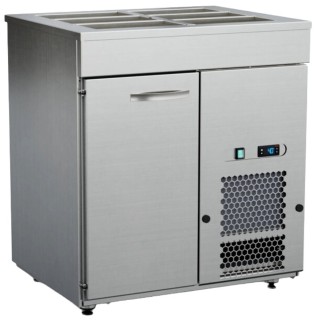 Inox Baltic kylbord med bain-marie KSK-810