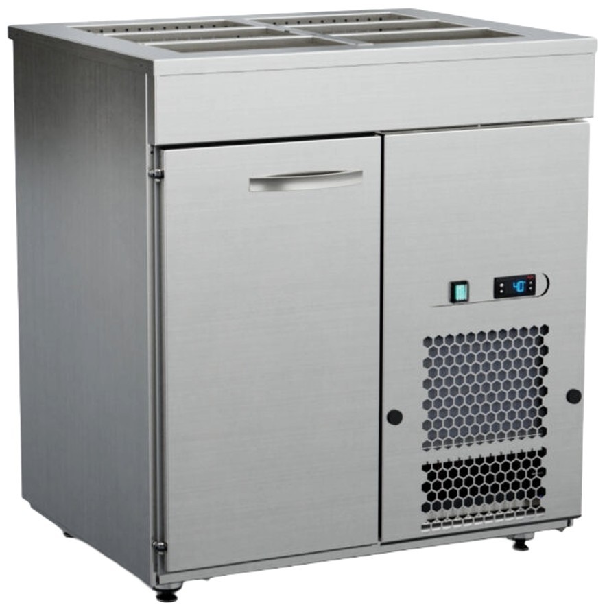 Inox Baltic kylbord med bain-marie KSK/V-810