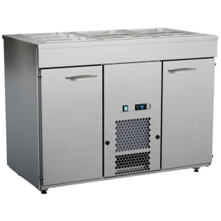 Inox Baltic kylbord med bain-marie KSK-1220
