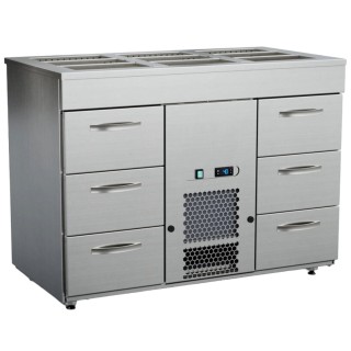 Inox Baltic kylbord med bain-marie KSK/V-1206