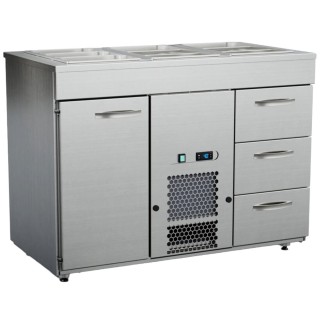 Inox Baltic kylbord med bain-marie KSK/V-1213