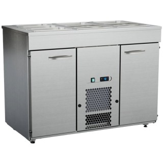 Inox Baltic kylbord med bain-marie KSK/V-1220