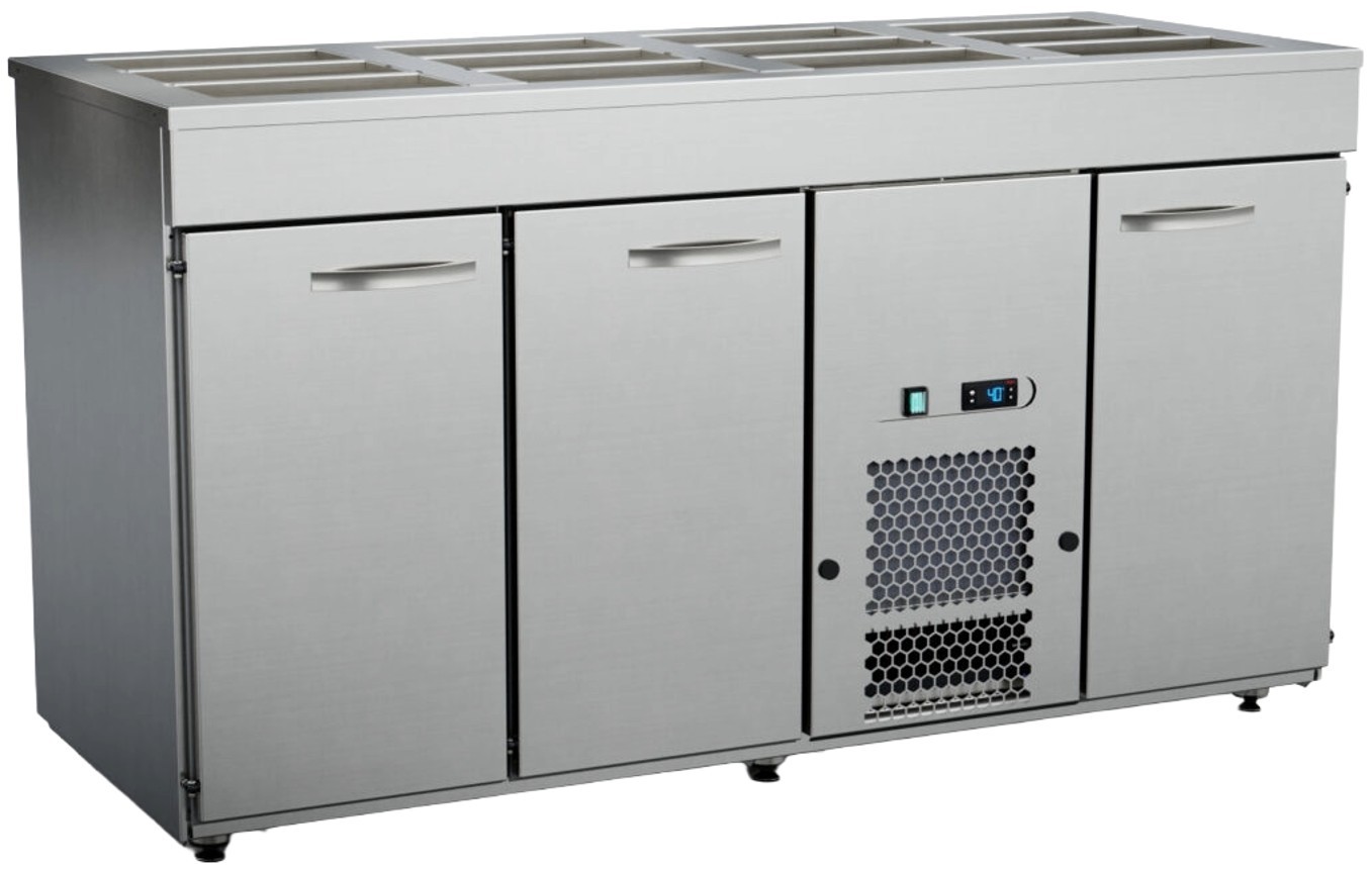 Inox Baltic kylbord med bain-marie KSK-1630