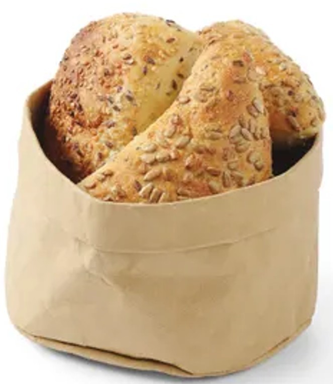 Hendi beige papperspåse för bröd 170x170x150 mm