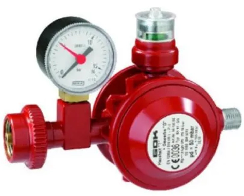 Potis gasregulator med manometer PT0055