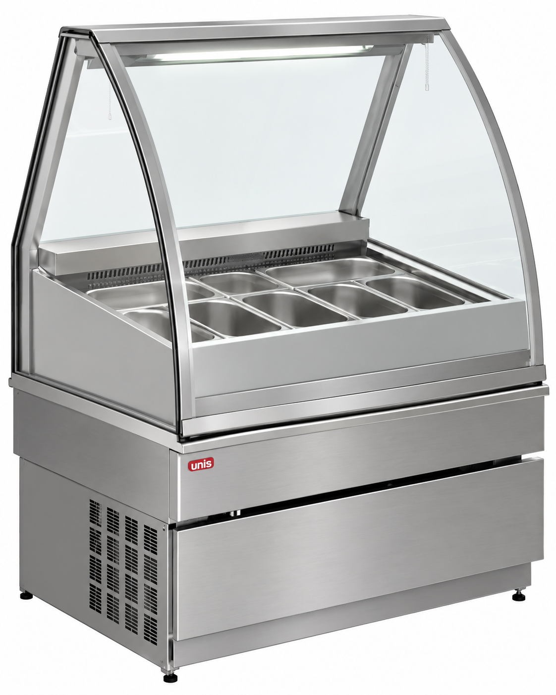 Unis Cool kyld glassdisk Georgia III 1000 Ice Cream, rostfritt stål